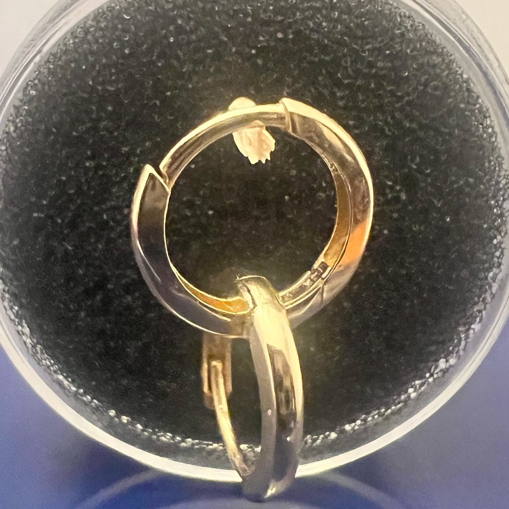 10mm 14K Yellow Gold Hoops